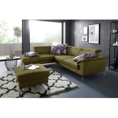 SIT & MORE Percy Grünes Ecksofa mit Ottoman - 270x80x235 cm SIT & MORE Percy Grünes Ecksofa mit Ottoman - 270x80x235 cm