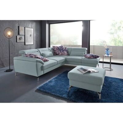 SIT & MORE Percy L-Form Sofa - 5,5 Sitze, rechts Ottomane, blau SIT & MORE Percy L-Form Sofa - 5,5 Sitze, rechts Ottomane, blau