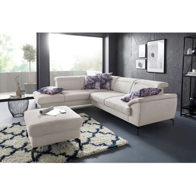 SIT & MORE Percy L-Form Couch Beige - Microfaser Paris, Ottomane links SIT & MORE Percy L-Form Couch Beige - Microfaser Paris, Ottomane links