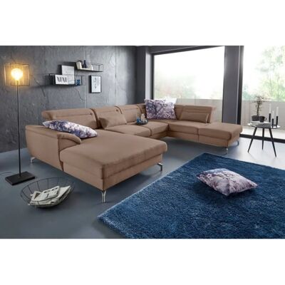 SIT & MORE Percy U-Form Sofa - Recamiere links - Beige - Wohnzimmermöbel SIT & MORE Percy U-Form Sofa - Recamiere links - Beige - Wohnzimmermöbel
