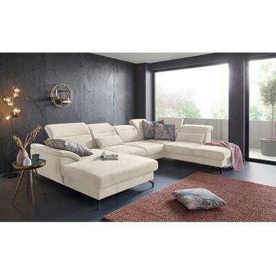 SIT & MORE Percy U-Form Sofa - Microfaser Beige - Serie Percy V SIT & MORE Percy U-Form Sofa - Microfaser Beige - Serie Percy V