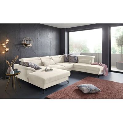 SIT & MORE Percy U-Form Beiges Microfaser Sofa - Sofa SIT & MORE Percy U-Form Beiges Microfaser Sofa - Sofa