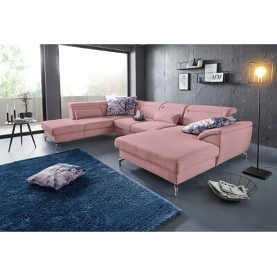 SIT & MORE Percy U-Form Sofa - U-Form Design, Feinstruktur Stoff, Recamiere rechts SIT & MORE Percy U-Form Sofa - U-Form Design, Feinstruktur Stoff, Recamiere rechts