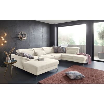 SIT & MORE Percy U-Form Sofa - Mikrofaser, Recamiere links, Beige SIT & MORE Percy U-Form Sofa - Mikrofaser, Recamiere links, Beige