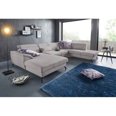 SIT & MORE Percy U-Form Sofa - U-förmig, Feinstruktur, Recamiere links SIT & MORE Percy U-Form Sofa - U-förmig, Feinstruktur, Recamiere links