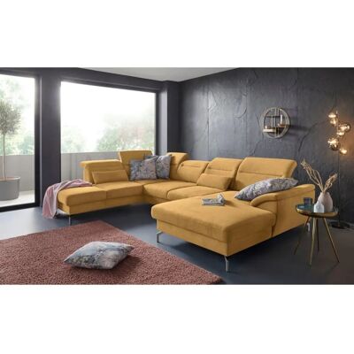 SIT & MORE Percy U-Form Sofa - Microfaser Paris, Recamiere, Kopfteilverstellung SIT & MORE Percy U-Form Sofa - Microfaser Paris, Recamiere, Kopfteilverstellung