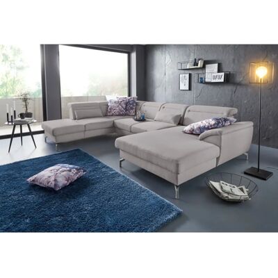 SIT & MORE Percy U-Form Sofa Grau - Wohnlandschaft mit Recamiere SIT & MORE Percy U-Form Sofa Grau - Wohnlandschaft mit Recamiere