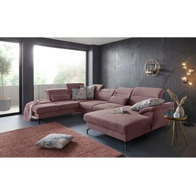 SIT & MORE Percy U-Form Sofa - Microfaser Paris, Recamiere rechts SIT & MORE Percy U-Form Sofa - Microfaser Paris, Recamiere rechts