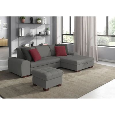 SIT & MORE Luxor L-Form Microfaser Grau Sofa - Sofa SIT & MORE Luxor L-Form Microfaser Grau Sofa - Sofa