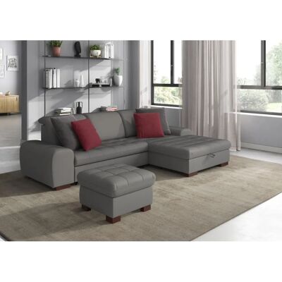 SIT & MORE Luxor Microfaser Sofa - L-Form, Grau, 275cm SIT & MORE Luxor Microfaser Sofa - L-Form, Grau, 275cm