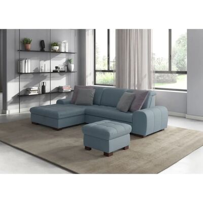 SIT & MORE Luxor L-Form Sofas - Microfaser, Blau, 275cm SIT & MORE Luxor L-Form Sofas - Microfaser, Blau, 275cm