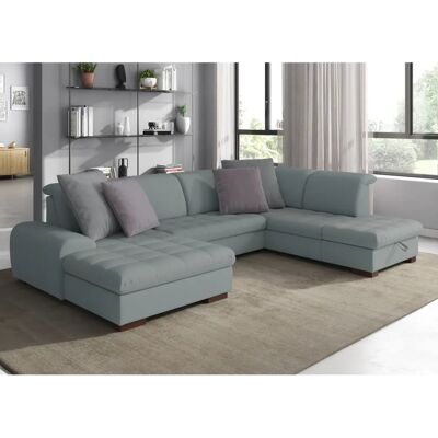 SIT & MORE Luxor U-Form Sofa - U-Form, Aqua, Bettfunktion SIT & MORE Luxor U-Form Sofa - U-Form, Aqua, Bettfunktion