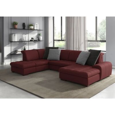SIT&MORE Luxor U-Form Sofa - U-Form Bordeaux Microfaser SIT&MORE Luxor U-Form Sofa - U-Form Bordeaux Microfaser