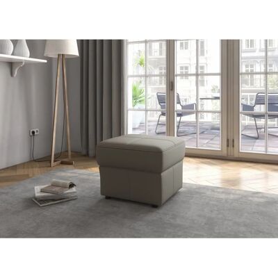SIT & MORE Freetown Hocker - Naturleder, Grau, 59x48x59 cm SIT & MORE Freetown Hocker - Naturleder, Grau, 59x48x59 cm