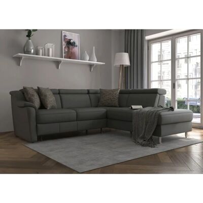 SIT & MORE Freetown L-Form Sofa - Mikrofaser, Grau, Rechts Ottomane SIT & MORE Freetown L-Form Sofa - Mikrofaser, Grau, Rechts Ottomane