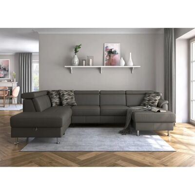SIT & MORE Freetown U-Form Couch - Naturleder mit Stauraum SIT & MORE Freetown U-Form Couch - Naturleder mit Stauraum