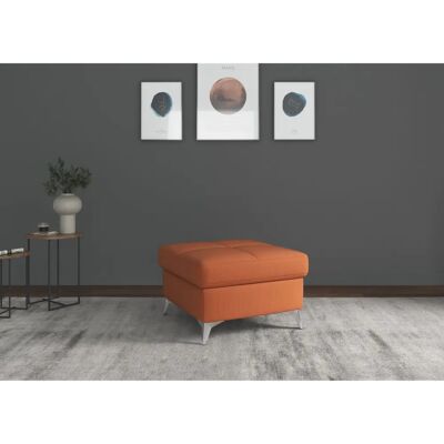SIT&MORE Baviene - Microfaser Hocker, Orange - Poufs SIT&MORE Baviene - Microfaser Hocker, Orange - Poufs