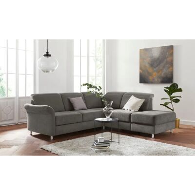 SIT & MORE Darwin L-Form Sofa - Microfaser Luxus, Braun, Ottomane rechts SIT & MORE Darwin L-Form Sofa - Microfaser Luxus, Braun, Ottomane rechts