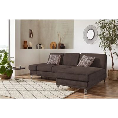 SIT&MORE Clio L-Form Sofa - Mikrofaser, Recamiere rechts, Schlaffunktion SIT&MORE Clio L-Form Sofa - Mikrofaser, Recamiere rechts, Schlaffunktion