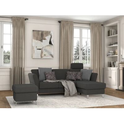 SIT & MORE Visby L-Form Sofa - L-Form Microfaser Grau SIT & MORE Visby L-Form Sofa - L-Form Microfaser Grau