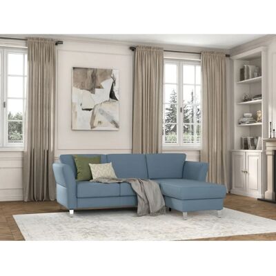 SIT&MORE Visby L-Form Sofa - Recamiere rechts, blau SIT&MORE Visby L-Form Sofa - Recamiere rechts, blau