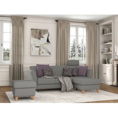 SIT & MORE Visby L-Form Sofa - Recamiere, Bettfunktion, Microfaser SIT & MORE Visby L-Form Sofa - Recamiere, Bettfunktion, Microfaser