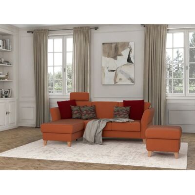 SIT & MORE Visby L-Form Sofa - orange (terra) - 248x87x162cm SIT & MORE Visby L-Form Sofa - orange (terra) - 248x87x162cm