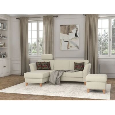 SIT & MORE Visby L-Form Sofa - Beige, Leinen, mit Stauraum & Bettfunktion SIT & MORE Visby L-Form Sofa - Beige, Leinen, mit Stauraum & Bettfunktion
