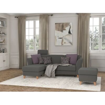 SIT&MORE Visby Sofa Grau - Ecksofa mit Bettfunktion SIT&MORE Visby Sofa Grau - Ecksofa mit Bettfunktion