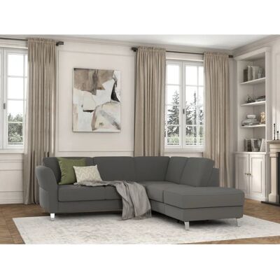 SIT&MORE Visby L-Form Sofa - Grau - mit Bett & Stauraum SIT&MORE Visby L-Form Sofa - Grau - mit Bett & Stauraum