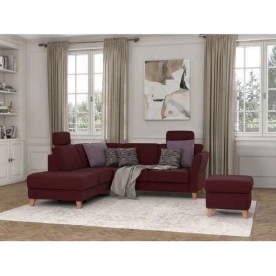 SIT & MORE Visby L-Form Sofa - Gepolstert, Bordeaux SIT & MORE Visby L-Form Sofa - Gepolstert, Bordeaux