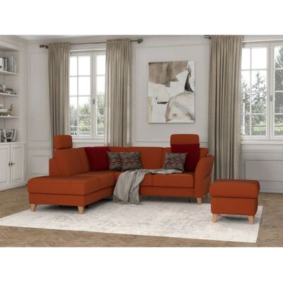 SIT & MORE Visby L-Form Orange Sofa - L-Form mit Stauraum und Bettfunktion SIT & MORE Visby L-Form Orange Sofa - L-Form mit Stauraum und Bettfunktion