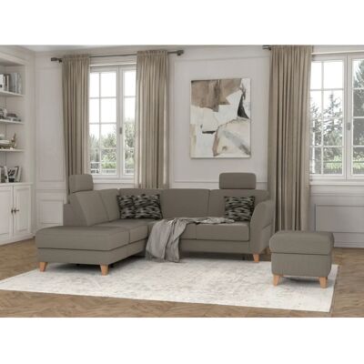 SIT&MORE Visby L-Form Ecksofa - Chenille, Ottomane links, mit Bett & Stauraum SIT&MORE Visby L-Form Ecksofa - Chenille, Ottomane links, mit Bett & Stauraum