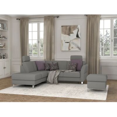 SIT&MORE Visby L-Form Sofa - Microfaser Paris, Ottomane links, Bettfunktion SIT&MORE Visby L-Form Sofa - Microfaser Paris, Ottomane links, Bettfunktion