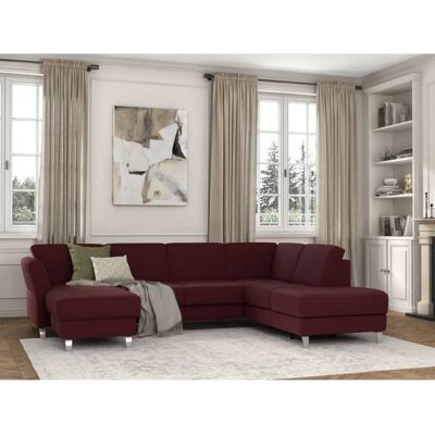SIT&MORE Visby U-Form Sofa - Gepolstert, Bordeaux, 7,5 Sitze SIT&MORE Visby U-Form Sofa - Gepolstert, Bordeaux, 7,5 Sitze