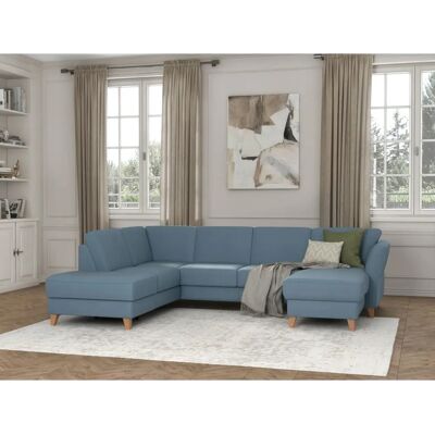 SIT & MORE Visby U-Form Sofa - U-Form Hellblau SIT & MORE Visby U-Form Sofa - U-Form Hellblau