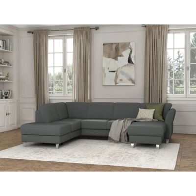 SIT & MORE Visby U-Form Grau Sofa SIT & MORE Visby U-Form Grau Sofa