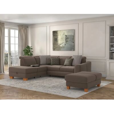 SIT & MORE Dundee L-Form Sofa - Mikrofaser, Linke Ottomane, Verstellbarer Kopfstütze SIT & MORE Dundee L-Form Sofa - Mikrofaser, Linke Ottomane, Verstellbarer Kopfstütze
