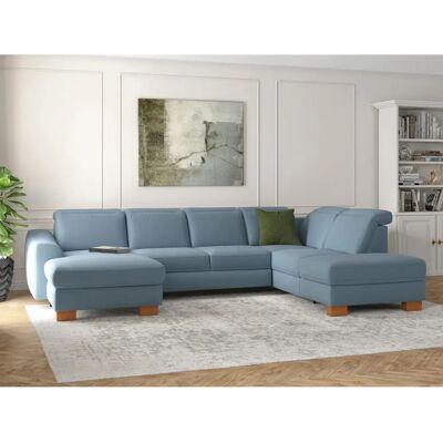 SIT & MORE Dundee U-Form Sofa - Weiche Stoffstruktur, Verstellbare Kopfstützen, Ottomane rechts - Sofa SIT & MORE Dundee U-Form Sofa - Weiche Stoffstruktur, Verstellbare Kopfstützen, Ottomane rechts - Sofa