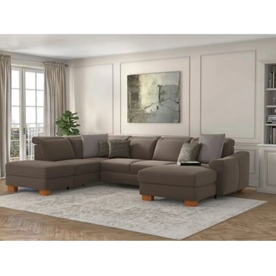 SIT & MORE Dundee U-Form Sofa - U-förmiger Microfaser Taupe SIT & MORE Dundee U-Form Sofa - U-förmiger Microfaser Taupe