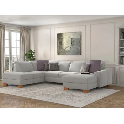 SIT & MORE Dundee U-Form Sofa - Bezug, Kopfstütze, Holzfüße - U-förmiges Sofa SIT & MORE Dundee U-Form Sofa - Bezug, Kopfstütze, Holzfüße - U-förmiges Sofa