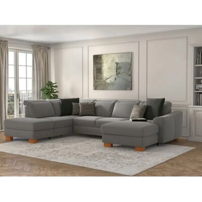 SIT & MORE Dundee U-Form Sofa - U-förmige, Grau, 7,5 Sitze SIT & MORE Dundee U-Form Sofa - U-förmige, Grau, 7,5 Sitze