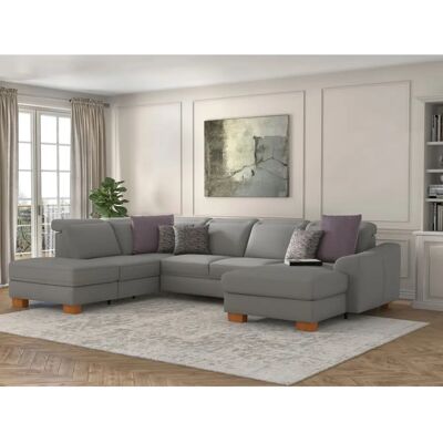 SIT & MORE Dundee U-Form Sofa - U-förmige Wohnlandschaft, Microfaser, Ottomane links - Sofa SIT & MORE Dundee U-Form Sofa - U-förmige Wohnlandschaft, Microfaser, Ottomane links - Sofa