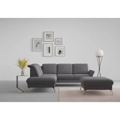 SIT & MORE Fashion L-Form Sofa - Chenille, Ottomane links, ohne Kopfteilverstellung. SIT & MORE Fashion L-Form Sofa - Chenille, Ottomane links, ohne Kopfteilverstellung.