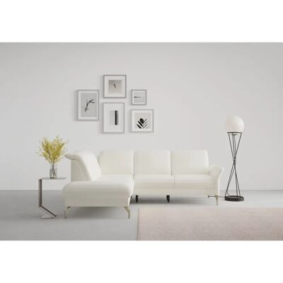 SIT&MORE Fashion Beiges Sofa - Motorische Kopfteilverstellung & Ottomane links SIT&MORE Fashion Beiges Sofa - Motorische Kopfteilverstellung & Ottomane links