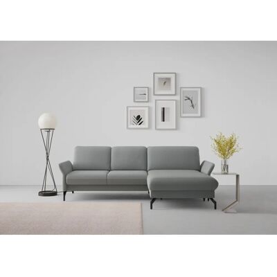 SIT&MORE Fashion L-Form Sofa - Grau Chenille, Rechts Recamiere, Ohne Kopfteil, Ohne Fußstütze, Motorisiert SIT&MORE Fashion L-Form Sofa - Grau Chenille, Rechts Recamiere, Ohne Kopfteil, Ohne Fußstütze, Motorisiert