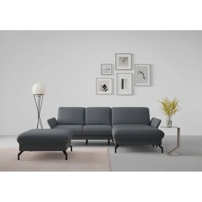SIT & MORE Fashion L-Form Ecksofa - Recamiere, Schwarze Füße SIT & MORE Fashion L-Form Ecksofa - Recamiere, Schwarze Füße