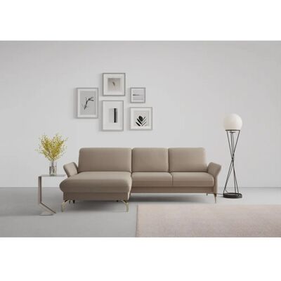 SIT&MORE Fashion L-Form Sofa - Recamiere links, grau, mit Kopfteilverstellung SIT&MORE Fashion L-Form Sofa - Recamiere links, grau, mit Kopfteilverstellung