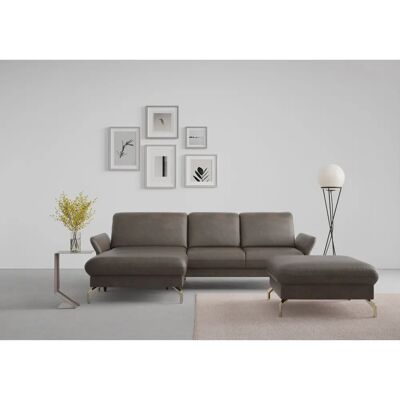 SIT & MORE Fashion L-Form Sofa - Mikrofaser, Braun, 253cm SIT & MORE Fashion L-Form Sofa - Mikrofaser, Braun, 253cm