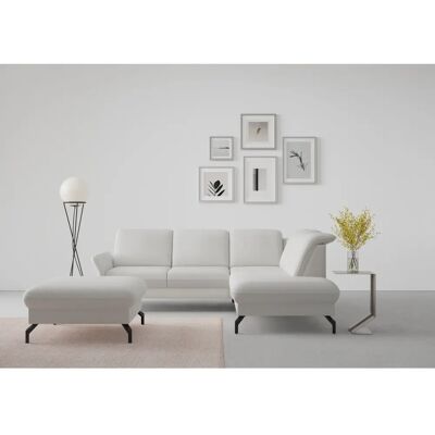SIT & MORE Fashion L-Form Sofa - Grau - Modulares L-förmiges, Weiche, saubere, Ottomane rechts SIT & MORE Fashion L-Form Sofa - Grau - Modulares L-förmiges, Weiche, saubere, Ottomane rechts